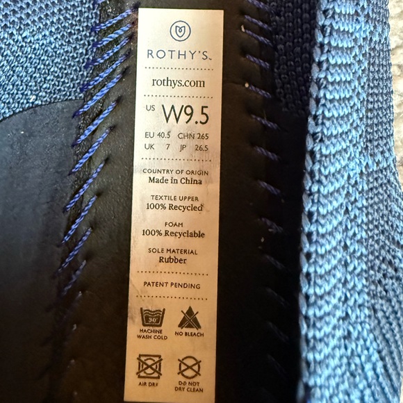 Rothy's Indigo Gingham Points - Picture 6 of 6